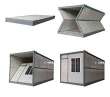 Prefabricated folding container house