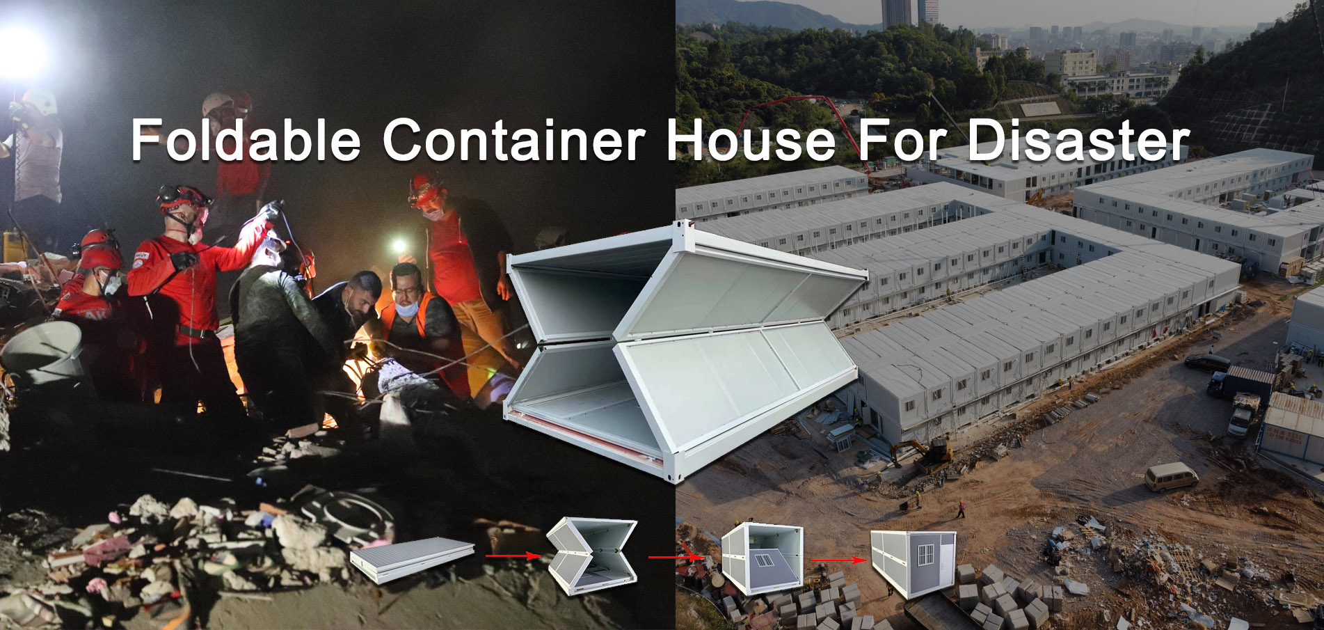 foldable container house for Disaster